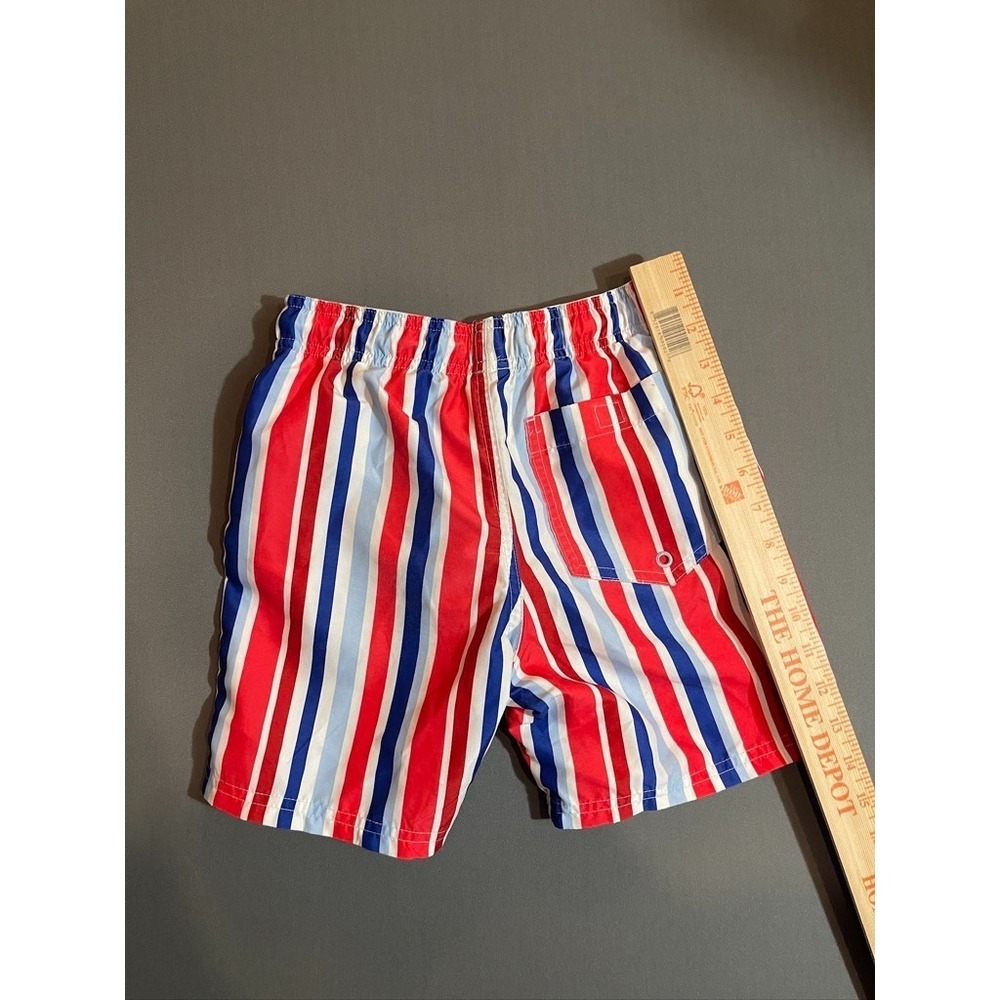 Toddler boys cat and jack swim trunks size 8 primary colored striped - Picture 8 of 9